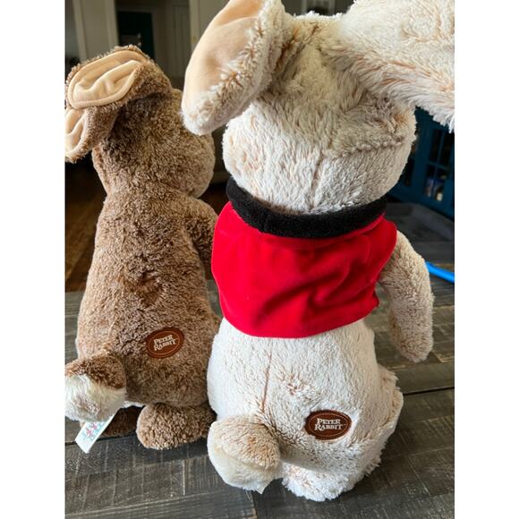 DanDee Peter Rabbit Plush Set OF 2 Easter Decor Porch Greeter 25" Stuffed Animal - Picture 6 of 9